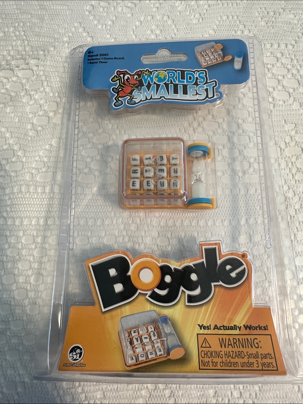 World's Smallest Travel Game - Orange Mini Edition Boggle word game NWT